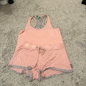 pink tank top pajama set